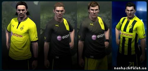 Kits Borussia Dortmund 12/13 - Формы для PES 2012